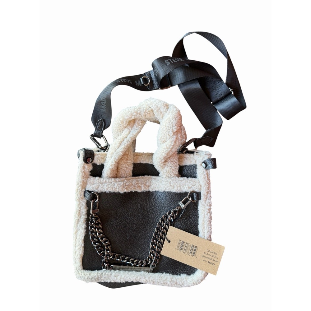 Steve Madden NEW Mini Fur Crossbody Bag Chain